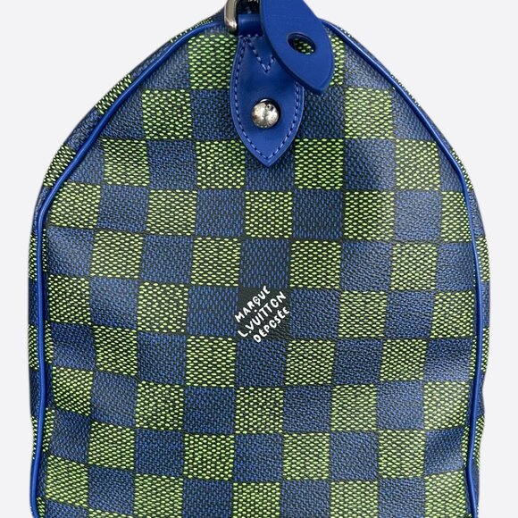 Louis Vuitton Blue & Green Damier Speedy 40 - Picture 2 of 6